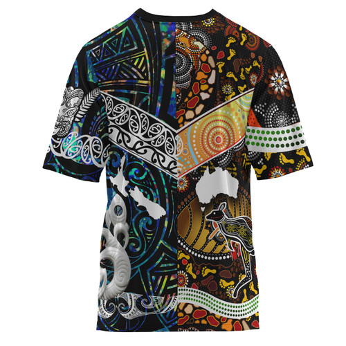 Australia Aboriginal Inspired T-Shirt - Australia Aotearoa with Maori and Aboriginal Inspired Culture T-Shirt Australia Aboriginal Inspired T-Shirt - Australia Aotearoa with Maori and Aboriginal Inspired Culture T-Shirt