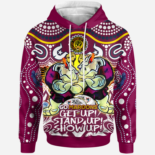 Queensland Team Naidoc Week Hoodie - Custom QLD Cane Toads Maroons Get Up, Stand Up, Show Up Hoodie