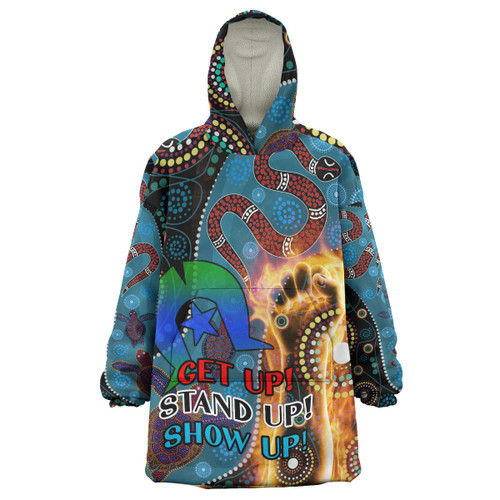 Naidoc Week Snug Hoodie - Custom Aboriginal Inspired Snake Patterns Oodie Blanket