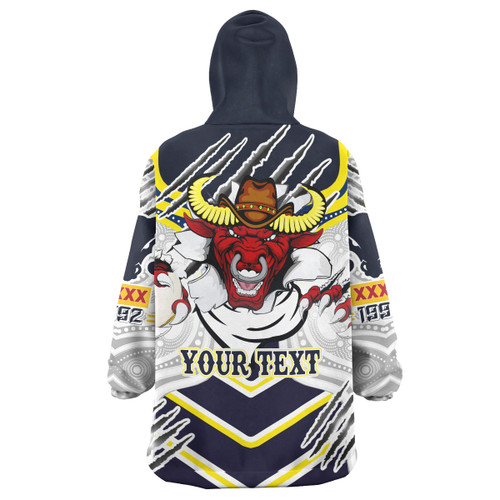 North Queensland Cowboys Custom Snug Hoodie - Indigenous North Queensland Cowboys Army Scratch Style