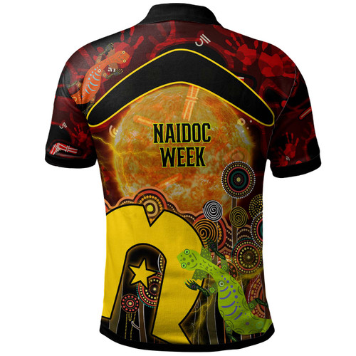 Australia Naidoc Week Polo Shirt - Boomerang Aboriginal Inspired Naidoc Week and Torres Strait Flag "Get up! Stand up! Show up!" Polo Shirt Australia Naidoc Week Polo Shirt - Boomerang Aboriginal Inspired Naidoc Week and Torres Strait Flag "Get up! Stand up! Show up!" Polo Shirt