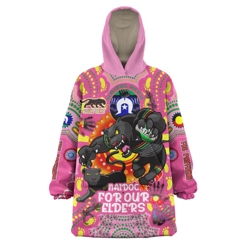 Penrith Panthers Naidoc Week Custom Snug Hoodie - Go Mighty Penrith Panthers Naidoc For Our Elders Pink