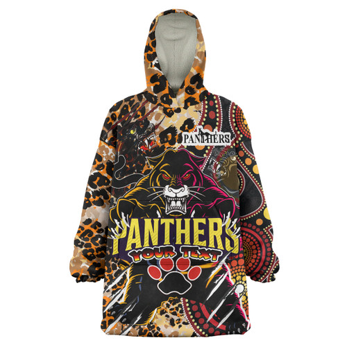 Penrith Panthers Custom Snug Hoodie - Indigenous Wild Black Penrith Back To Black Scratch Style Penrith Panthers Custom Snug Hoodie - Indigenous Wild Black Penrith Back To Black Scratch Style
