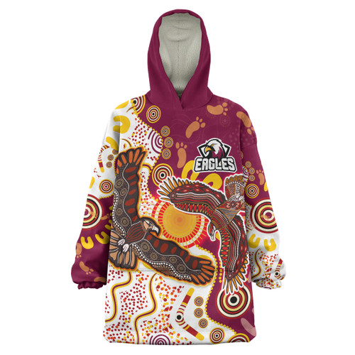 Australia Manly Sydney's Northern Beaches Custom Snug Hoodie - Indigenous Manly Sport With Tribal Sun Oodie