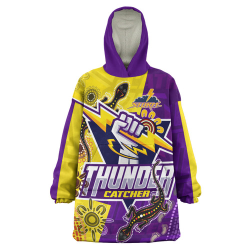 Melbourne Custom Snug Hoodie - The Indigenous Melbourne Thunder Catcher Oodie Blanket