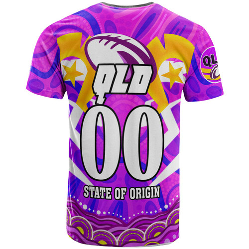 Queensland Rugby League Team T-shirt - Custom Naidoc Week and Torres Strait Aboriginal Inspired Flag STATE OF ORIGIN T-shirt