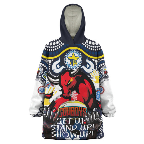 North Queensland Naidoc Week Custom Snug Hoodie - Indigenous North Queensland Getting Up, Standing Up, and Showing Up Oodie Blanket