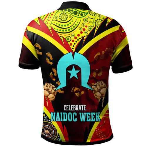Australia Naidoc Week Polo Shirt - Custom Naidoc with Torres Strait Island Aboriginal Inspired FootPrint "Get up!, Stand up! Show up!" Polo Shirt Australia Naidoc Week Polo Shirt - Custom Naidoc with Torres Strait Island Aboriginal Inspired FootPrint "Get up!, Stand up! Show up!" Polo Shirt