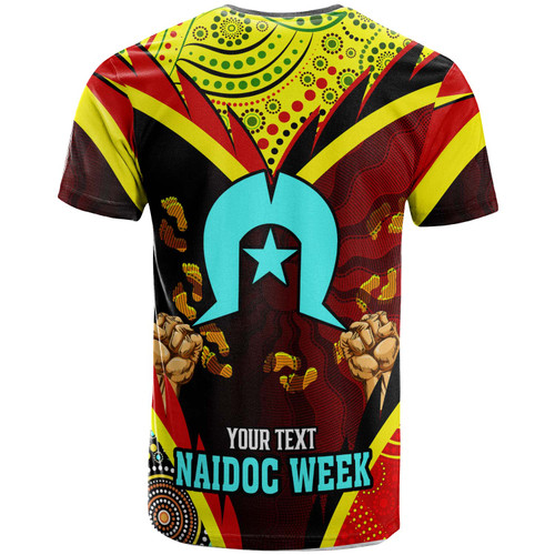Australia Naidoc Week T-shirt - Custom Naidoc with Torres Strait Island Aboriginal Inspired FootPrint "Get up!, Stand up! Show up!" T-shirt Australia Naidoc Week T-shirt - Custom Naidoc with Torres Strait Island Aboriginal Inspired FootPrint "Get up!, Stand up! Show up!" T-shirt