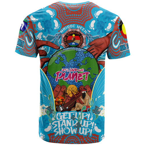 Australia NAIDOC Week Custom T-shirt - Let's Save Our Planet Aboriginal and Torres Strait Islander Culture T-shirt