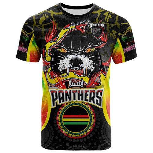 Penrith Panthers Custom Gradient T-Shirt - Angry Penrith Penny Power Personalised Name And Number T-Shirt