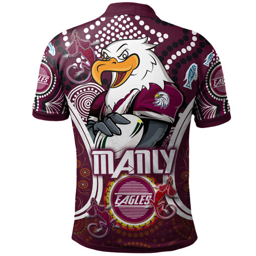 Australia Manly Custom Polo Shirt - Super Manly With Indigenous Culture Polo Shirt Australia Manly Custom Polo Shirt - Super Manly With Indigenous Culture Polo Shirt