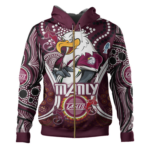 Australia Manly Custom Hoodie - Super Manly With Indigenous Culture Hoodie Australia Manly Custom Hoodie - Super Manly With Indigenous Culture Hoodie