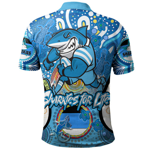 Australia Sutherland and Cronulla Custom Polo Shirt - Go Sharkies! Personalised Player And Number Tribal Indigenous Polo Shirt Australia Sutherland and Cronulla Custom Polo Shirt - Go Sharkies! Personalised Player And Number Tribal Indigenous Polo Shirt