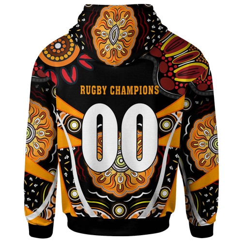 Wests Tigers Hoodie - Custom Wests Tigers Ball with Aboriginal Inspired Dot Painting Art Player And Number Hoodie Wests Tigers Hoodie - Custom Wests Tigers Ball with Aboriginal Inspired Dot Painting Art Player And Number Hoodie