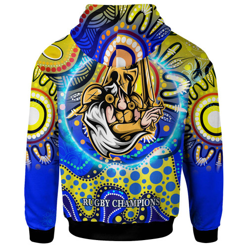 Gold Coast Titans Hoodie - Custom Gold Coast Titans with Aboriginal Inspired Dot Painting Style Player And Number Hoodie Gold Coast Titans Hoodie - Custom Gold Coast Titans with Aboriginal Inspired Dot Painting Style Player And Number Hoodie