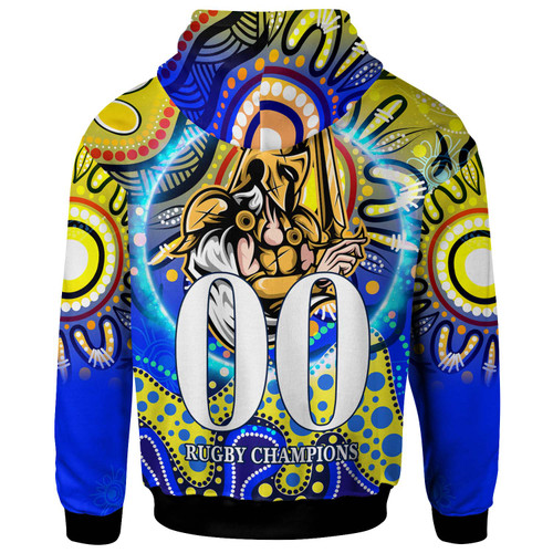 Gold Coast Titans Hoodie - Custom Gold Coast Titans with Aboriginal Inspired Dot Painting Style Player And Number Hoodie Gold Coast Titans Hoodie - Custom Gold Coast Titans with Aboriginal Inspired Dot Painting Style Player And Number Hoodie