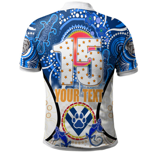 Canterbury-Bankstown Bulldogs Custom Polo Shirt - Go Mighty Berries Personalized Name And Number Indigenous Polo Shirt