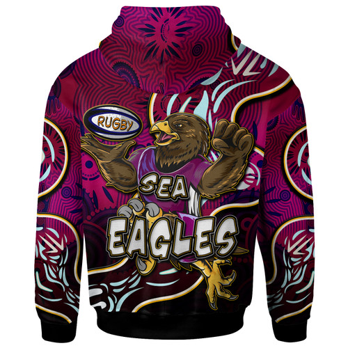 Australia Sea Eagles Hoodie - Custom Eagles With Aboriginal Inspired Patterns Personalised Player And Number Hoodie Australia Sea Eagles Hoodie - Custom Eagles With Aboriginal Inspired Patterns Personalised Player And Number Hoodie