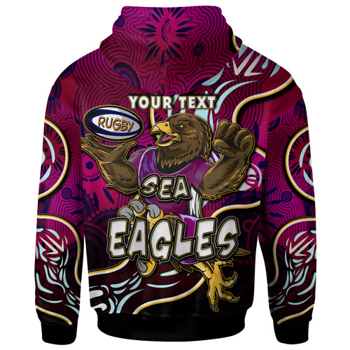Australia Sea Eagles Hoodie - Custom Eagles With Aboriginal Inspired Patterns Personalised Player And Number Hoodie Australia Sea Eagles Hoodie - Custom Eagles With Aboriginal Inspired Patterns Personalised Player And Number Hoodie