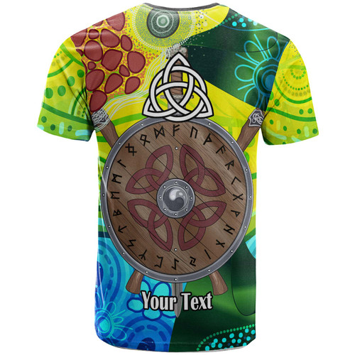 Canberra Raiders T-shirt - Custom Vikings Pride with Aboriginal Inspired Dot Painting Style Player And Number T-shirt