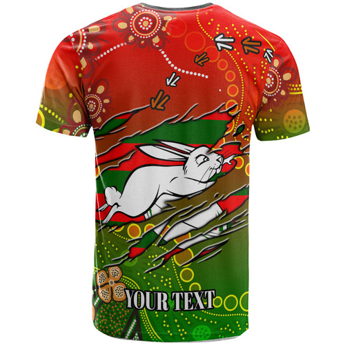 South Sydney Rabbitohs T-Shirt - Custom 100% South South Sydney Rabbitohs Premiership with Aboriginal Inspired Culture Player And Number T-Shirt South Sydney Rabbitohs T-Shirt - Custom 100% South South Sydney Rabbitohs Premiership with Aboriginal Inspired Culture Player And Number T-Shirt