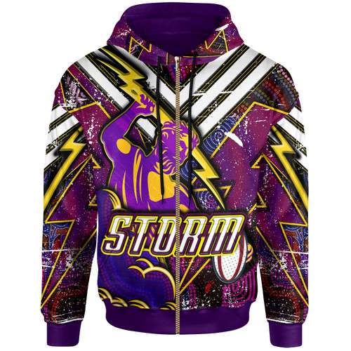 Melbourne Storm Hoodie - Custom Melbourne Storm And Thunder Style Of Dot Background Personalised Player And Number Hoodie Melbourne Storm Hoodie - Custom Melbourne Storm And Thunder Style Of Dot Background Personalised Player And Number Hoodie