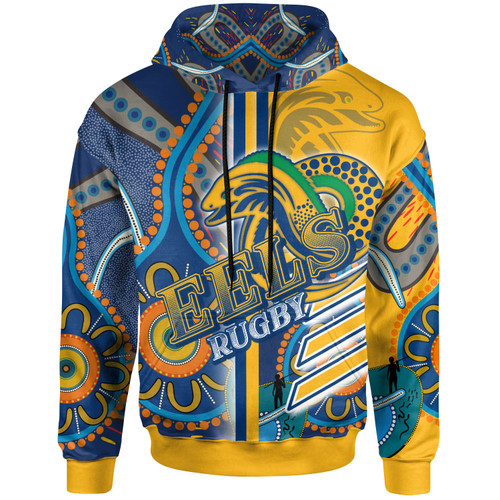 Parramatta Eels Hoodie - Custom Parramatta Eels Logo Aboriginal Inspired Indigenous Sport Style Hoodie