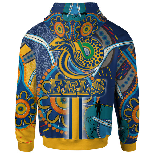 Parramatta Eels Hoodie - Custom Parramatta Eels Logo Aboriginal Inspired Indigenous Sport Style Hoodie Parramatta Eels Hoodie - Custom Parramatta Eels Logo Aboriginal Inspired Indigenous Sport Style Hoodie