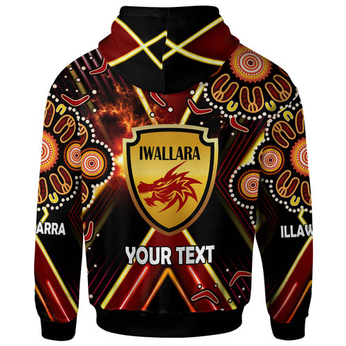 St. George Illawarra Dragons Hoodie - Custom Dragon Mascot Illawarra with Aboriginal Inspired Art Player And Number Hoodie St. George Illawarra Dragons Hoodie - Custom Dragon Mascot Illawarra with Aboriginal Inspired Art Player And Number Hoodie