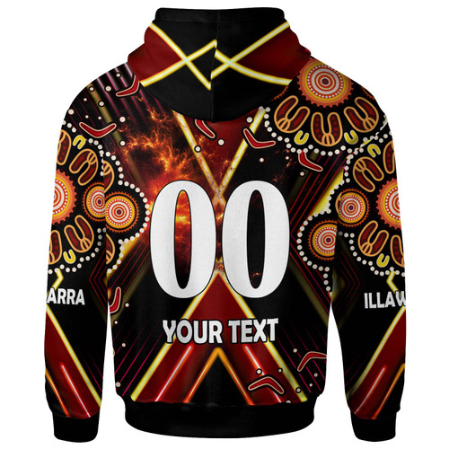 St. George Illawarra Dragons Hoodie - Custom Dragon Mascot Illawarra with Aboriginal Inspired Art Player And Number Hoodie St. George Illawarra Dragons Hoodie - Custom Dragon Mascot Illawarra with Aboriginal Inspired Art Player And Number Hoodie