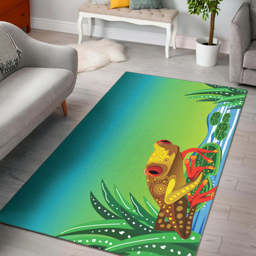 Australia Aboriginal Area Rug - Aboriginal art background with frog Australia Aboriginal Area Rug - Aboriginal art background with frog