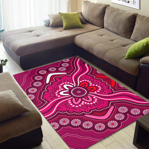 Australia Aboriginal Area Rug - Aboriginal artwork - connection concept Australia Aboriginal Area Rug - Aboriginal artwork - connection concept