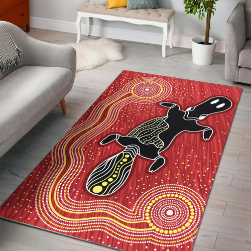 Australia Aboriginal Area Rug - Aboriginal Platypus Art