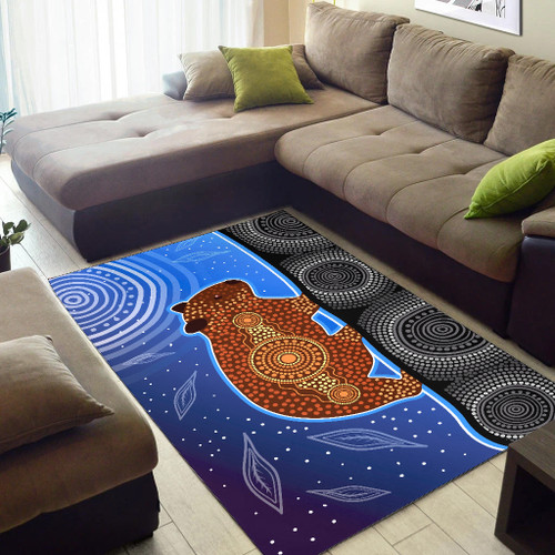 Australia Aboriginal Area Rug - Wombat aboriginal art Australia Aboriginal Area Rug - Wombat aboriginal art