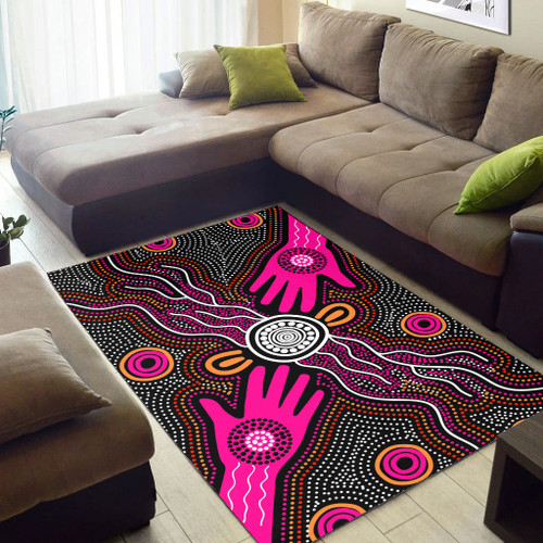 Australia Aboriginal Area Rug - Australian aboriginal hand painting Australia Aboriginal Area Rug - Australian aboriginal hand painting