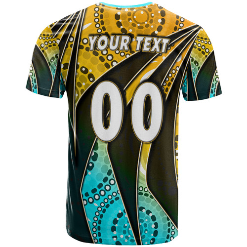 Gold Coast Titans T-Shirt - Custom Gold Coast Titans Ball Aboriginal Inspired Style Personalised Player And Number T-Shirt Gold Coast Titans T-Shirt - Custom Gold Coast Titans Ball Aboriginal Inspired Style Personalised Player And Number T-Shirt