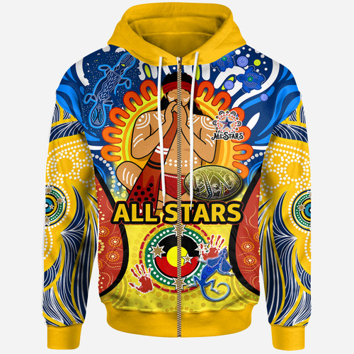 Indigenous All Stars Hoodie - Custom Indigenous Dreamtime Team With Didgeridoo And Flag Hoodie Indigenous All Stars Hoodie - Custom Indigenous Dreamtime Team With Didgeridoo And Flag Hoodie