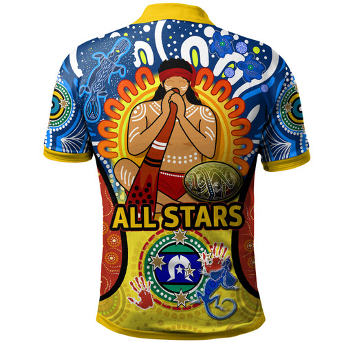 Indigenous All Stars Polo Shirt - Custom Indigenous Dreamtime Team With Didgeridoo And Flag Polo Shirt Indigenous All Stars Polo Shirt - Custom Indigenous Dreamtime Team With Didgeridoo And Flag Polo Shirt