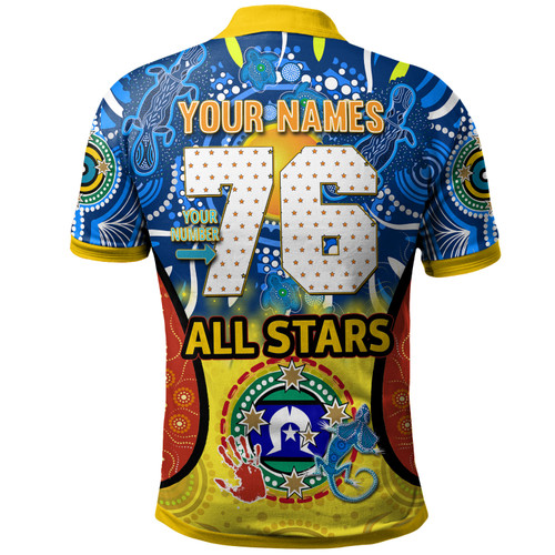 Indigenous All Stars Polo Shirt - Custom Indigenous Dreamtime Team With Didgeridoo And Flag Polo Shirt Indigenous All Stars Polo Shirt - Custom Indigenous Dreamtime Team With Didgeridoo And Flag Polo Shirt