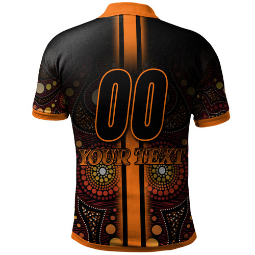 Wests Tigers Polo Shirt - Custom Wests Tigers Claw Aboriginal Inspired Indigenous Sport Style Polo Shirt Wests Tigers Polo Shirt - Custom Wests Tigers Claw Aboriginal Inspired Indigenous Sport Style Polo Shirt