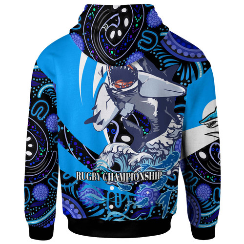 Cronulla-Sutherland Sharks Hoodie - Custom Angry Cronulla-Sutherland Sharks Team with Aboriginal Inspired Dot Painting Player And Number Hoodie Cronulla-Sutherland Sharks Hoodie - Custom Angry Cronulla-Sutherland Sharks Team with Aboriginal Inspired Dot Painting Player And Number Hoodie