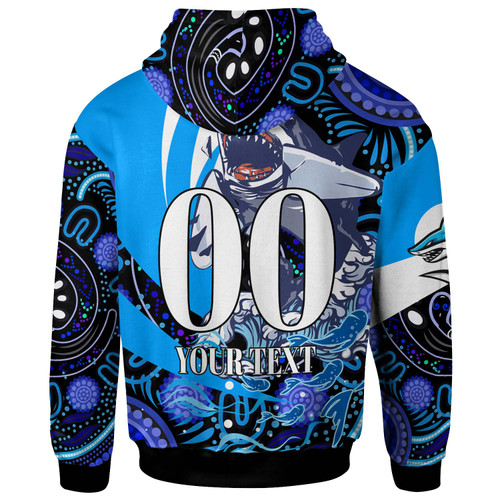 Cronulla-Sutherland Sharks Hoodie - Custom Angry Cronulla-Sutherland Sharks Team with Aboriginal Inspired Dot Painting Player And Number Hoodie Cronulla-Sutherland Sharks Hoodie - Custom Angry Cronulla-Sutherland Sharks Team with Aboriginal Inspired Dot Painting Player And Number Hoodie