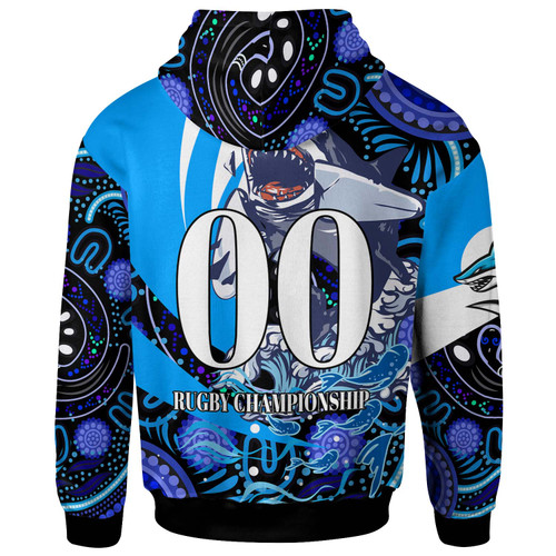 Cronulla-Sutherland Sharks Hoodie - Custom Angry Cronulla-Sutherland Sharks Team with Aboriginal Inspired Dot Painting Player And Number Hoodie Cronulla-Sutherland Sharks Hoodie - Custom Angry Cronulla-Sutherland Sharks Team with Aboriginal Inspired Dot Painting Player And Number Hoodie