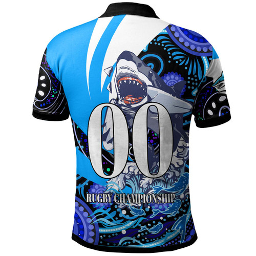 Cronulla-Sutherland Sharks Polo Shirt - Custom Angry Cronulla-Sutherland Sharks Team with Aboriginal Inspired Dot Painting Player And Number Polo Shirt Cronulla-Sutherland Sharks Polo Shirt - Custom Angry Cronulla-Sutherland Sharks Team with Aboriginal Inspired Dot Painting Player And Number Polo Shirt