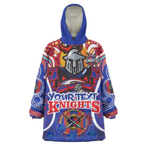 Newcastle Knights Custom Indigenous Snug Hoodie - Newcastle Knights Team Still Uknighted Make Us Roar Personalised