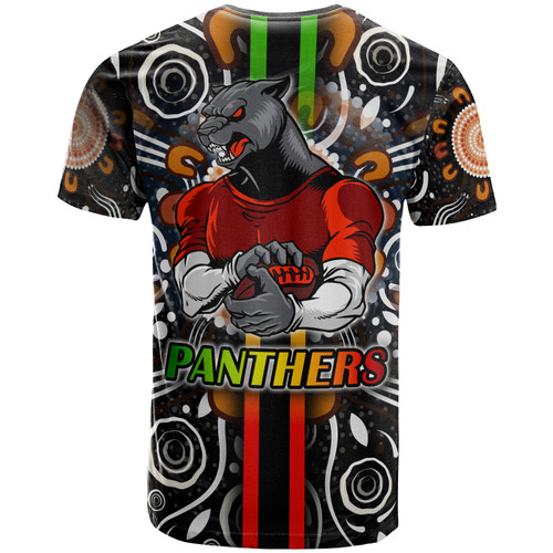 Penrith Panthers T-shirt - Custom Penrith Panthers Ball Aboriginal Inspired Indigenous Sport Style T-shirt Penrith Panthers T-shirt - Custom Penrith Panthers Ball Aboriginal Inspired Indigenous Sport Style T-shirt