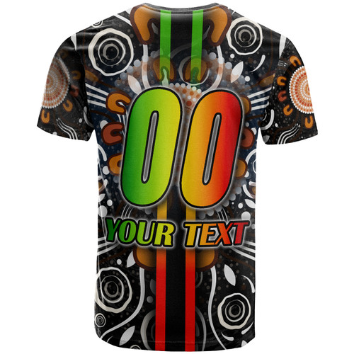Penrith Panthers T-shirt - Custom Penrith Panthers Ball Aboriginal Inspired Indigenous Sport Style T-shirt Penrith Panthers T-shirt - Custom Penrith Panthers Ball Aboriginal Inspired Indigenous Sport Style T-shirt