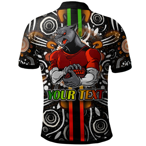 Penrith Panthers Polo Shirt - Custom Penrith Panthers Ball Aboriginal Inspired Indigenous Sport Style Polo Shirt Penrith Panthers Polo Shirt - Custom Penrith Panthers Ball Aboriginal Inspired Indigenous Sport Style Polo Shirt