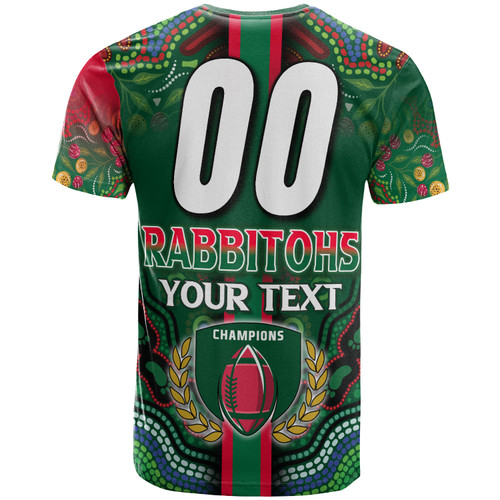 South Sydney Rabbitohs T-shirt - South Sydney Rabbitohs Ball Aboriginal Inspired Indigenous Sport Style T-shirt South Sydney Rabbitohs T-shirt - South Sydney Rabbitohs Ball Aboriginal Inspired Indigenous Sport Style T-shirt